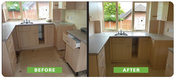before and after Just Clean It